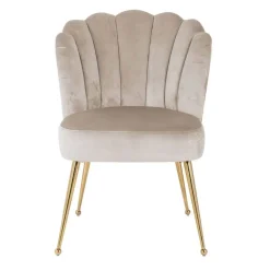 Richmond Stoel Pippa Velvet Khaki Gouden Poot