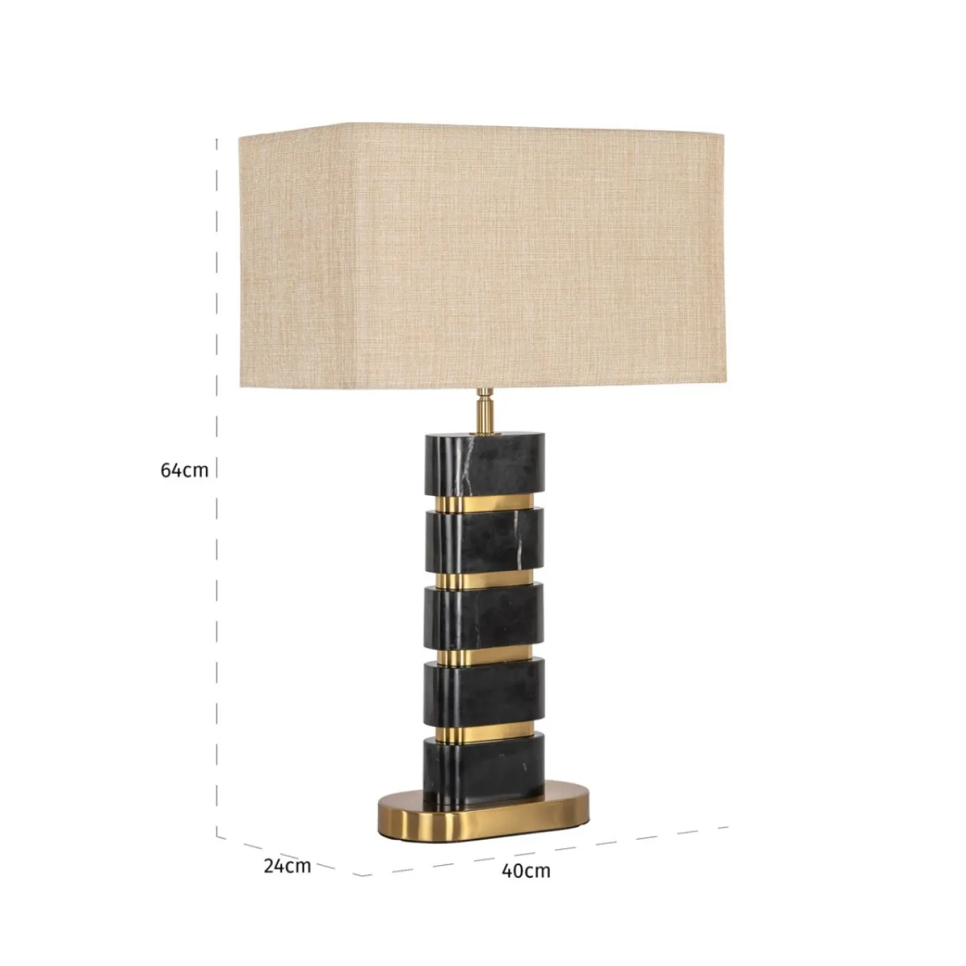 Richmond Tafellamp Levina Goud/Zwart