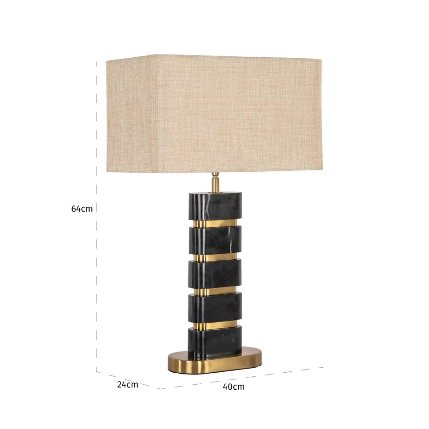 Richmond Tafellamp Levina Goud/Zwart
