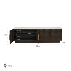 Richmond Tv-meubel Claremont Bruin 195cm