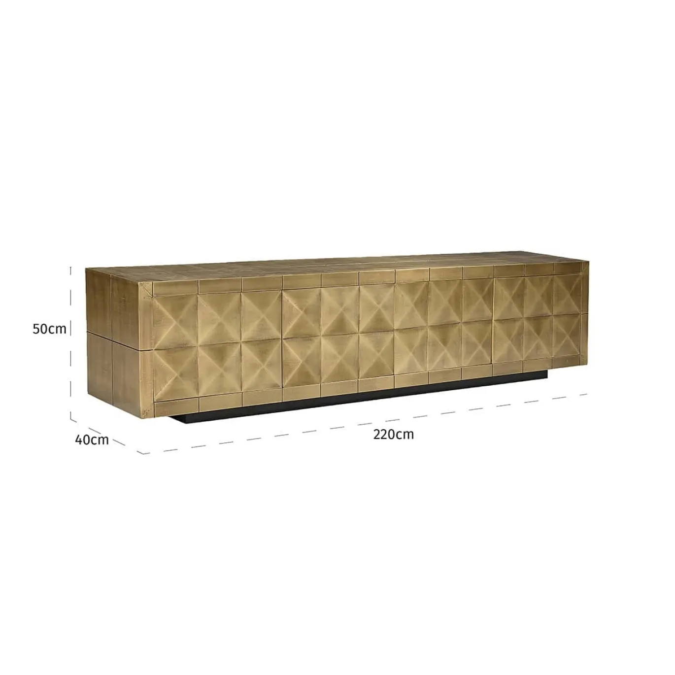 Richmond Tv-Meubel Collada 4-Deurs Brushed Goud