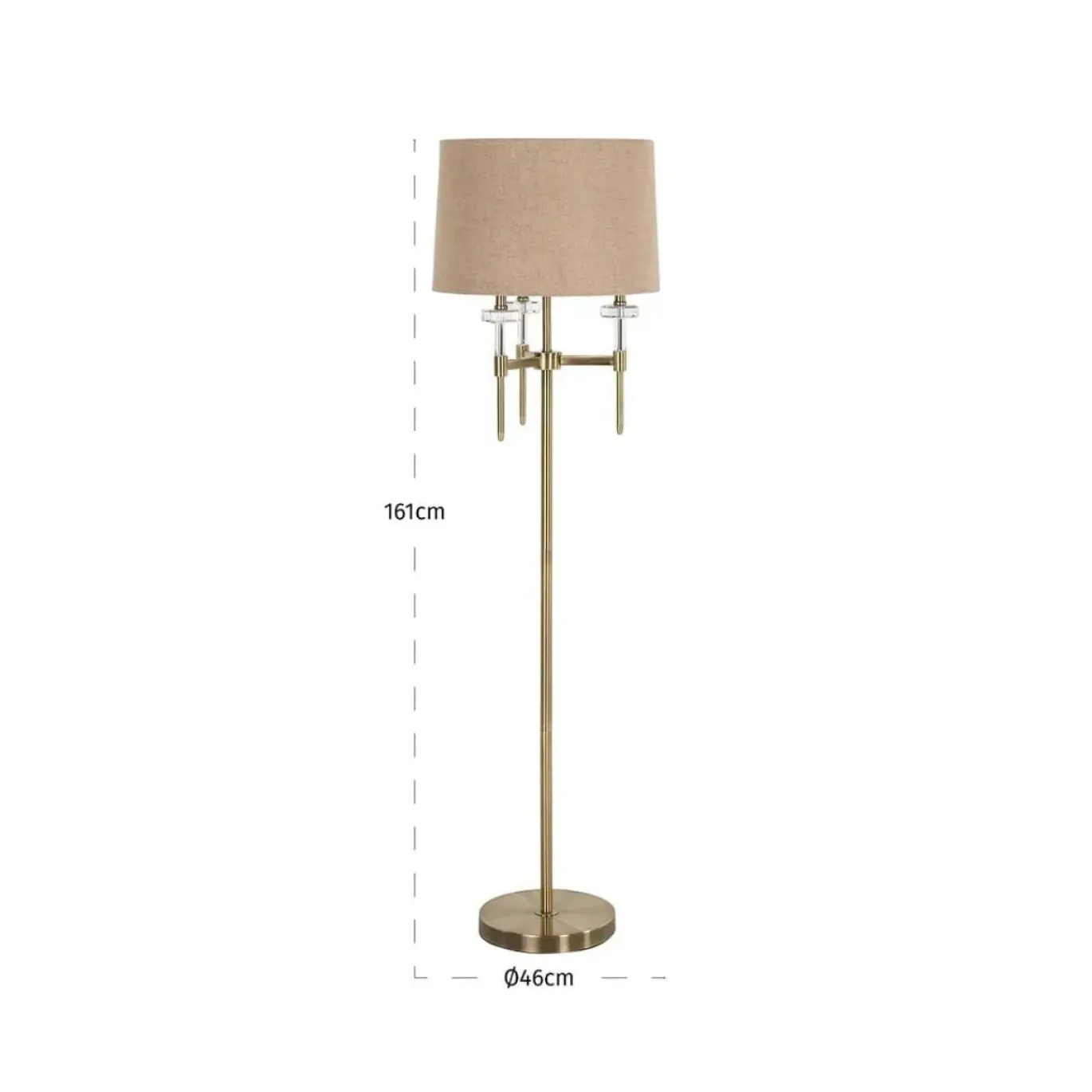 Richmond Vloerlamp Josie Brushed Goud