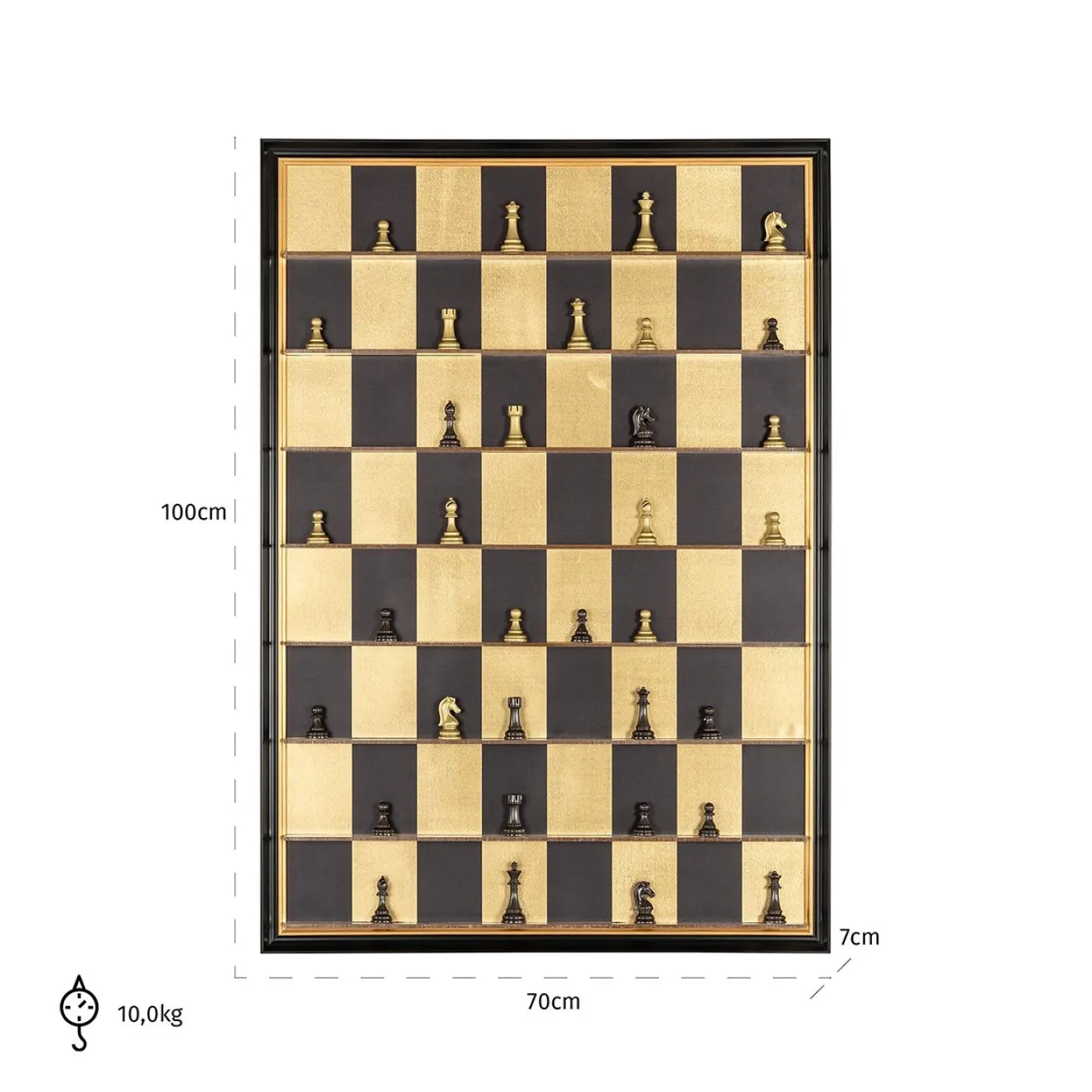 Richmond Wall Art Nala Zwart/Goud