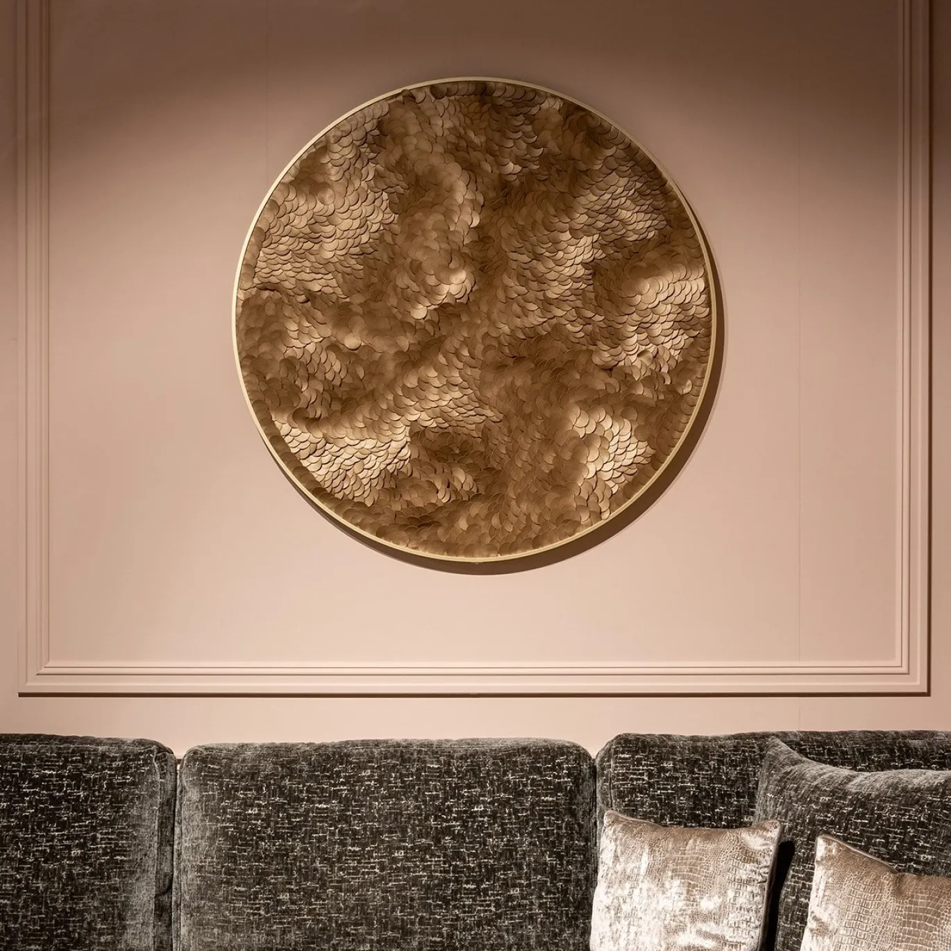 Richmond Wanddecoratie Bloom Goud Ø110cm