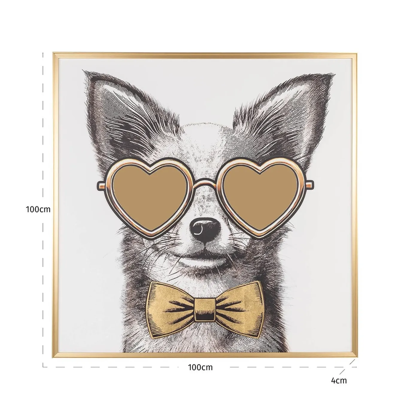 Richmond Wanddecoratie Bodhy Goud 100x100cm