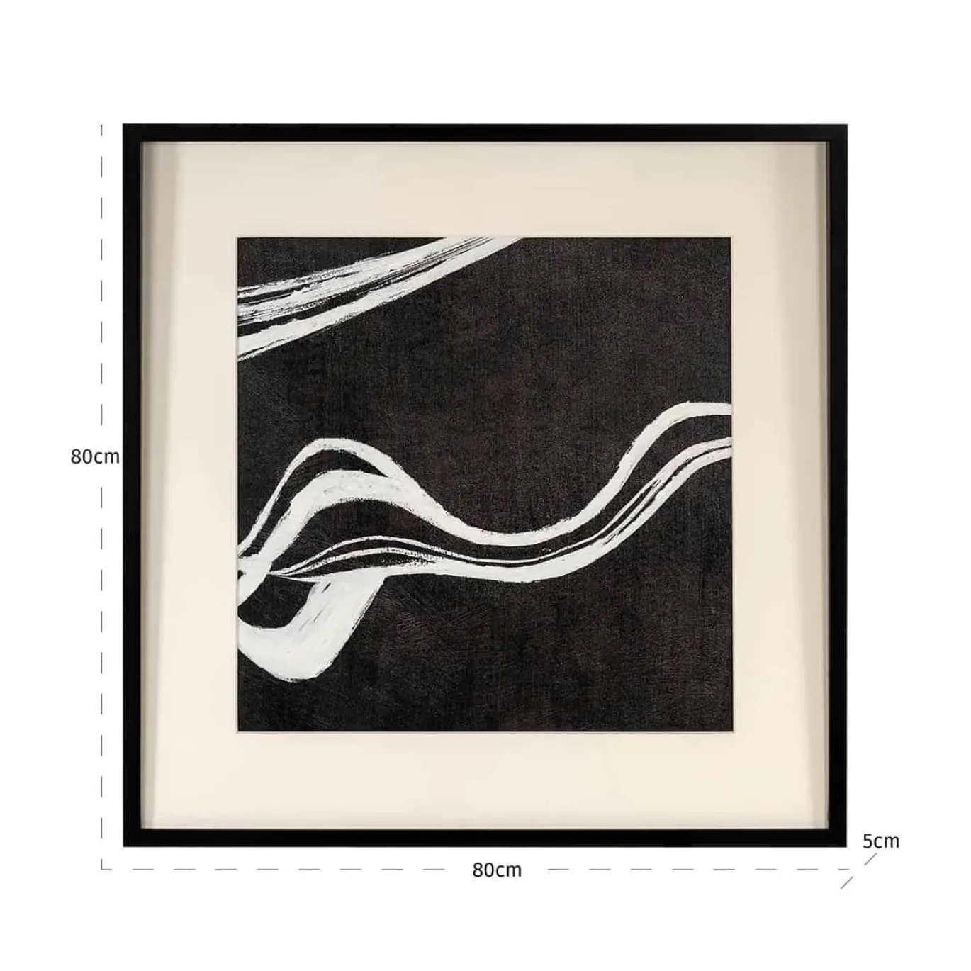 Richmond Wanddecoratie Jozra Zwart 80x80cm