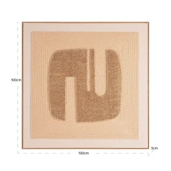 Richmond Wanddecoratie Seda Goud 100x100cm