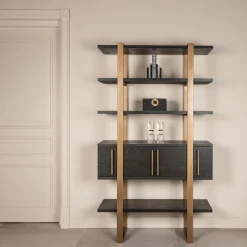 Richmond Wandkast Cambon 4-Deuren 4-Planken Dark Coffee