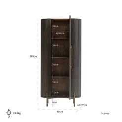 Richmond Wandkast Luxor 1-Deur Bruin