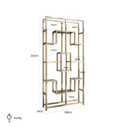 Richmond Wandkast Magnus Brushed Goud