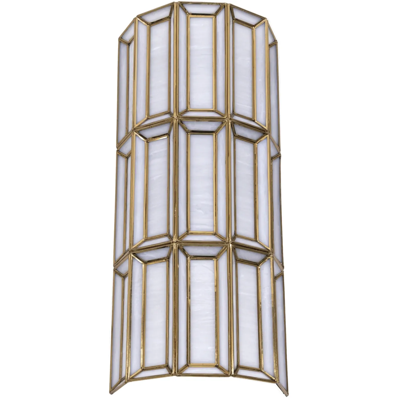 Richmond Wandlamp Opal Brass Antique