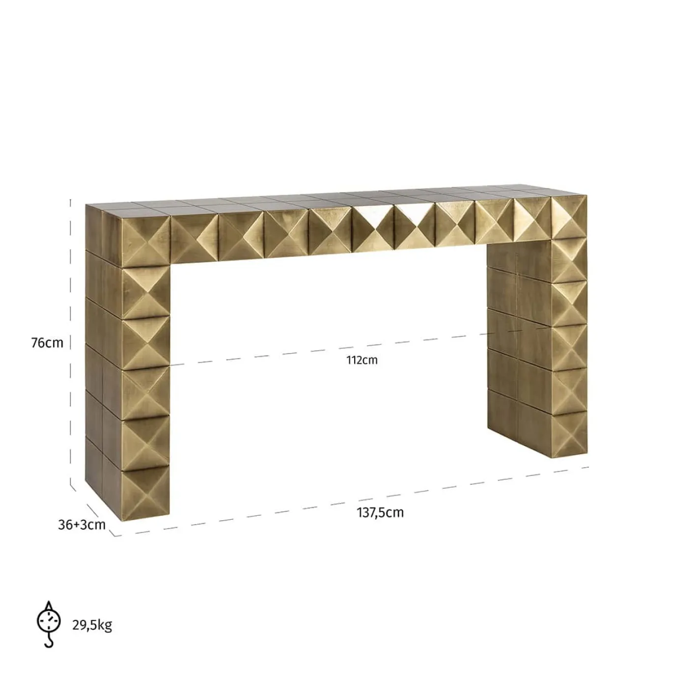 Richmond Wandtafel Collada Brushed Goud