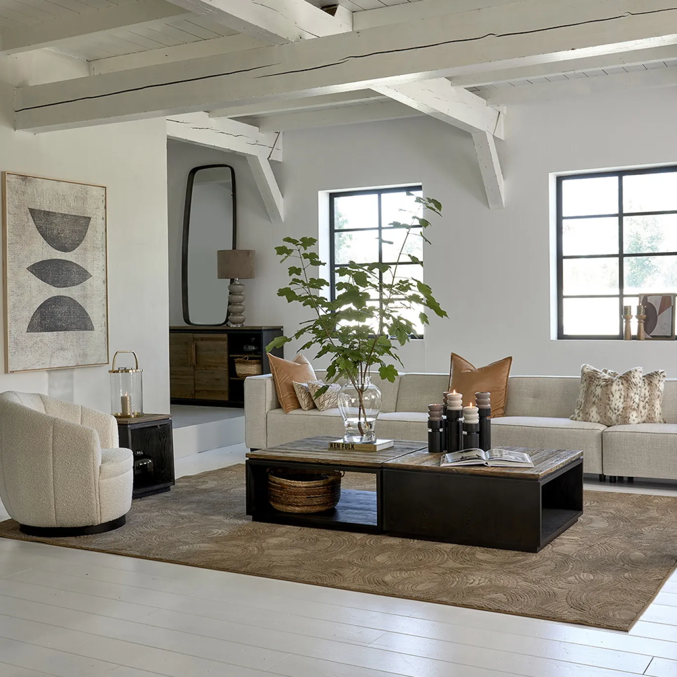 Rivièra Maison Bankelement Hampton Heights Midden Antiek Wit