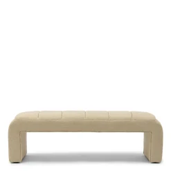Rivièra Maison Bankje Brera Bouclé Naturel Grijs