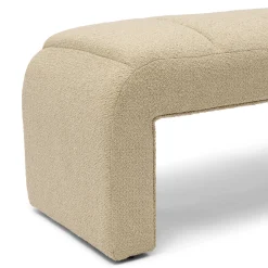 Rivièra Maison Bankje Brera Bouclé Naturel Grijs