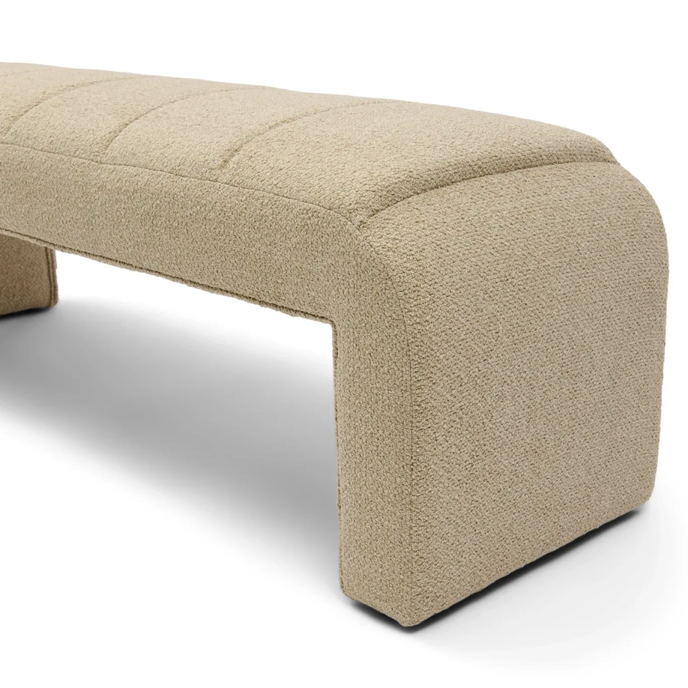 Rivièra Maison Bankje Brera Bouclé Naturel Grijs
