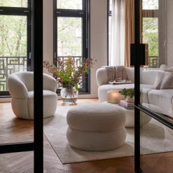 Rivièra Maison Bank San Remo 2,5-Zits Links Bouclé Wit
