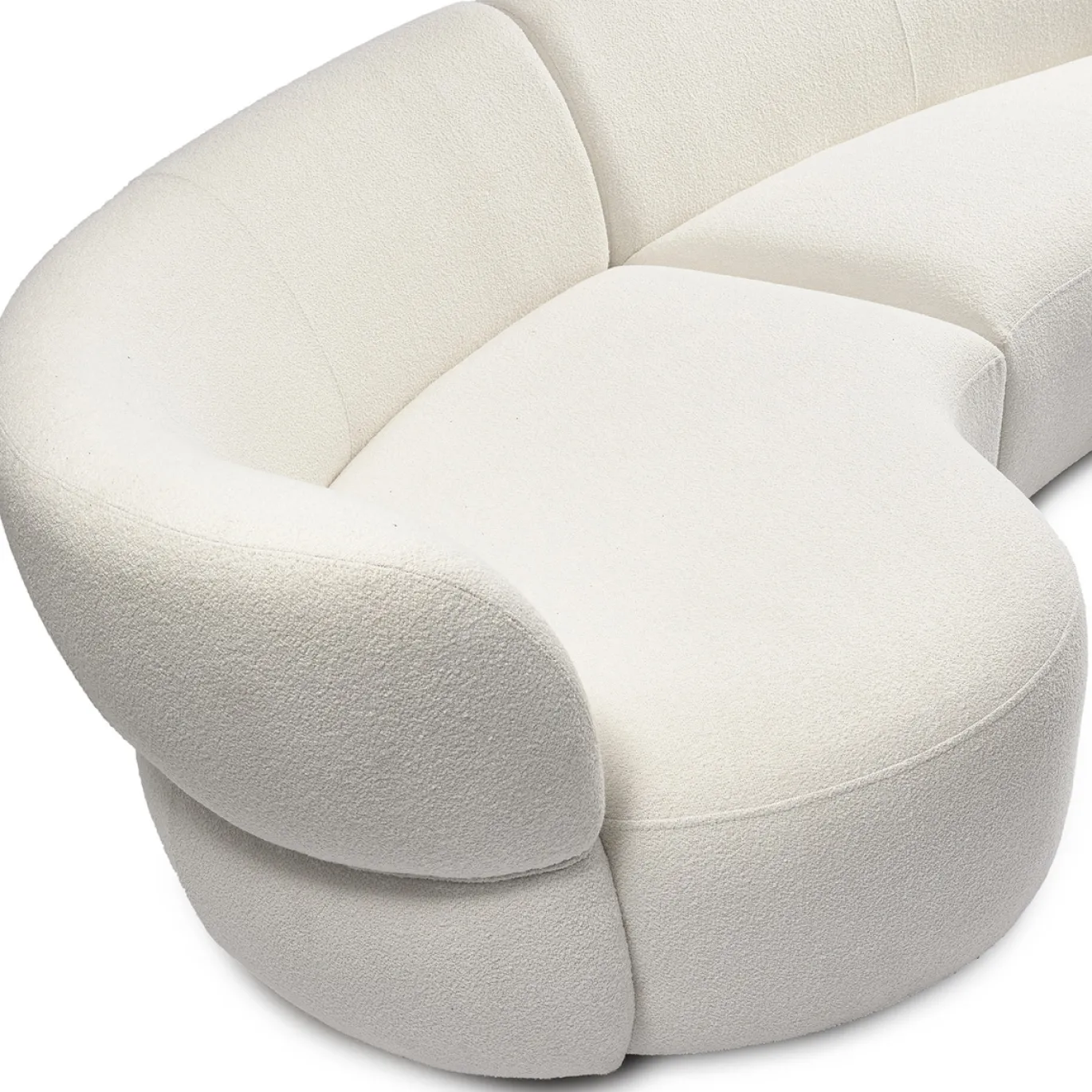 Rivièra Maison Bank San Remo 2,5-Zits Links Bouclé Wit