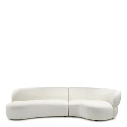Rivièra Maison Bank San Remo 2,5-Zits Rechts Bouclé Wit