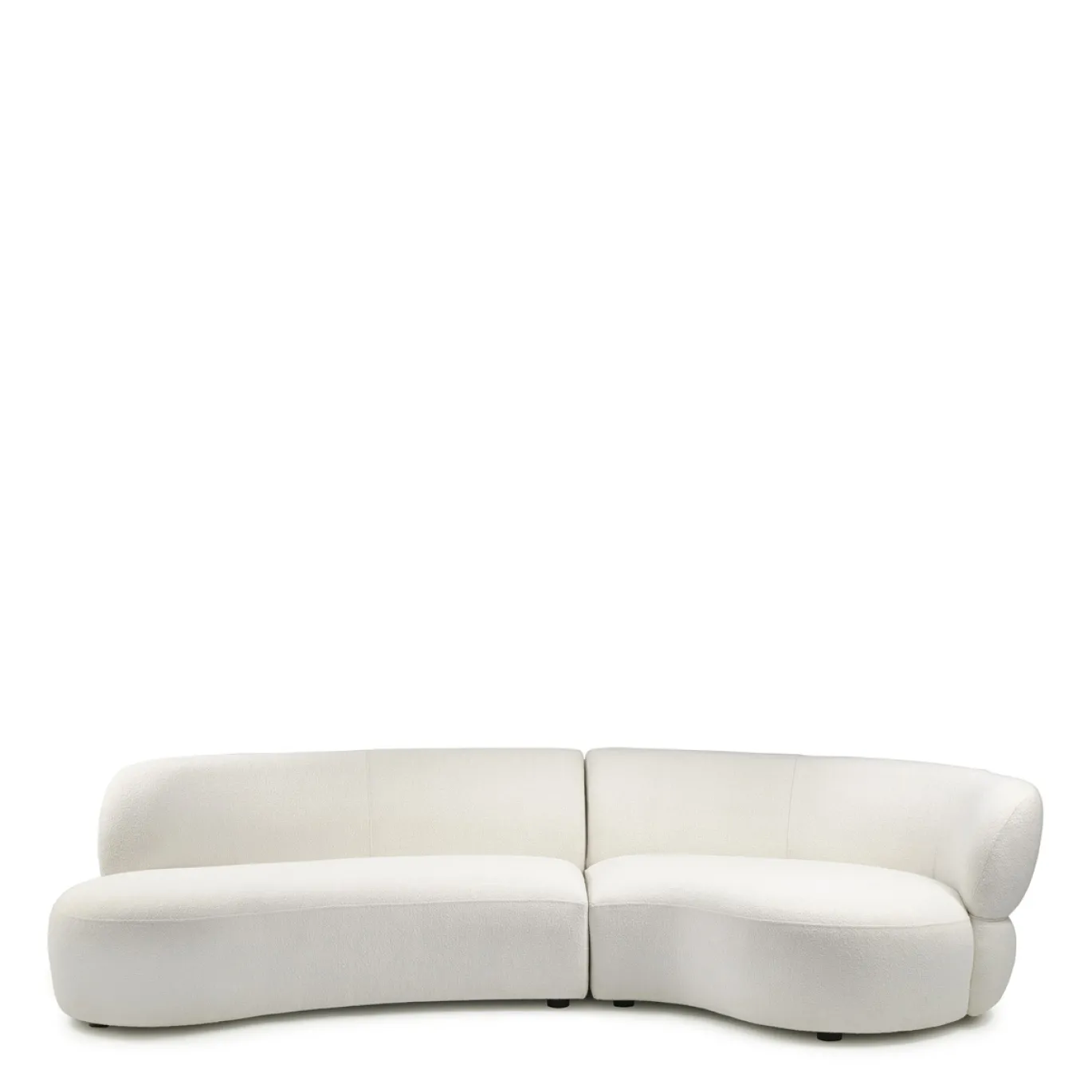 Rivièra Maison Bank San Remo 2,5-Zits Rechts Bouclé Wit