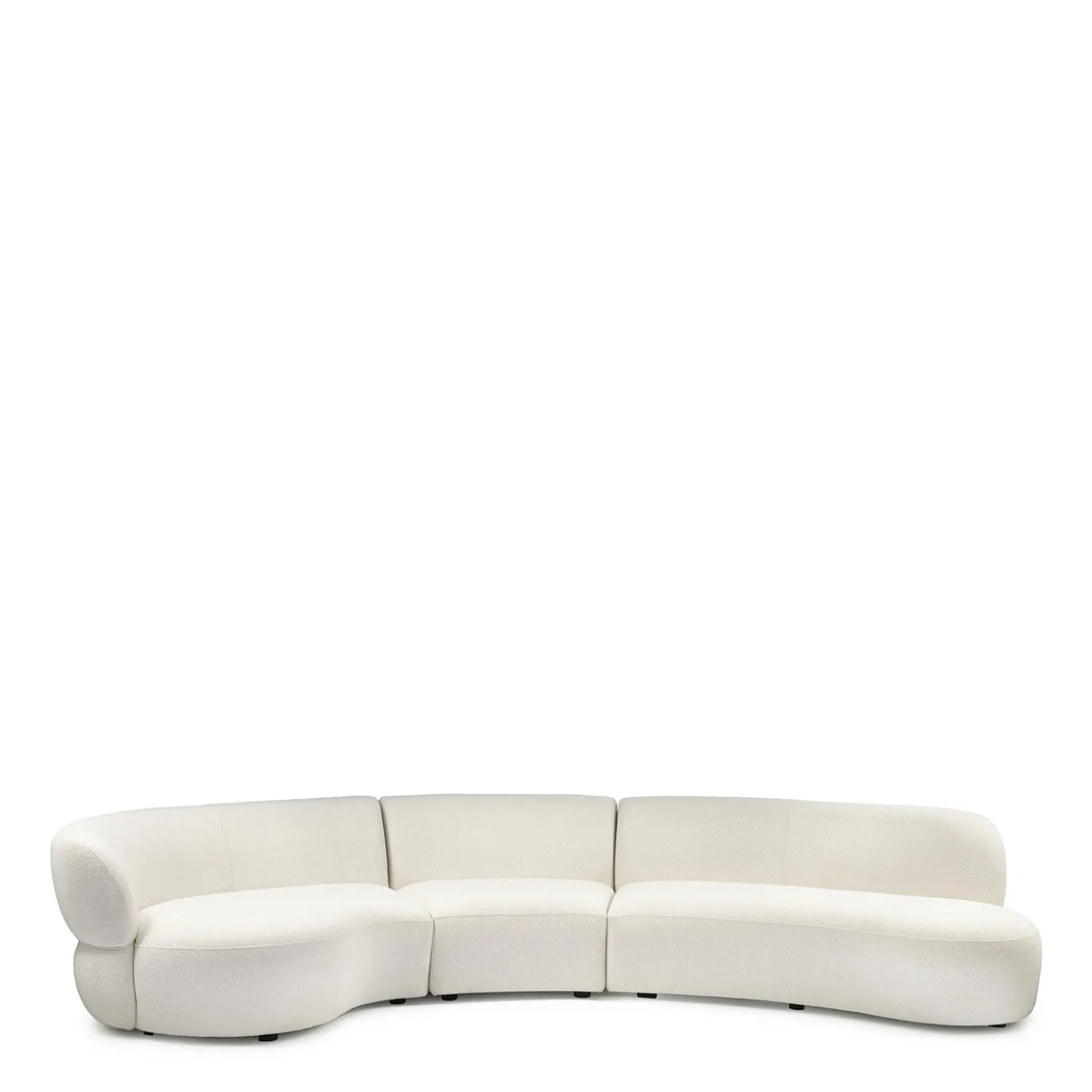 Rivièra Maison Bank San Remo 3,5-Zits Links Bouclé Wit