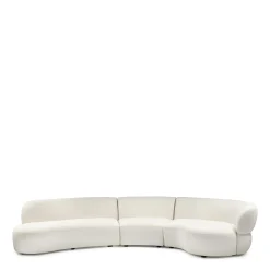 Rivièra Maison Bank San Remo 3,5-Zits Rechts Bouclé Wit