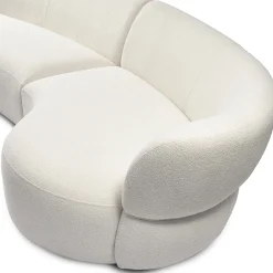Rivièra Maison Bank San Remo 3,5-Zits Rechts Bouclé Wit