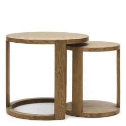 Rivièra Maison Bijzettafel Astoria Naturel Set van 2