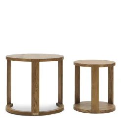 Rivièra Maison Bijzettafel Astoria Naturel Set van 2