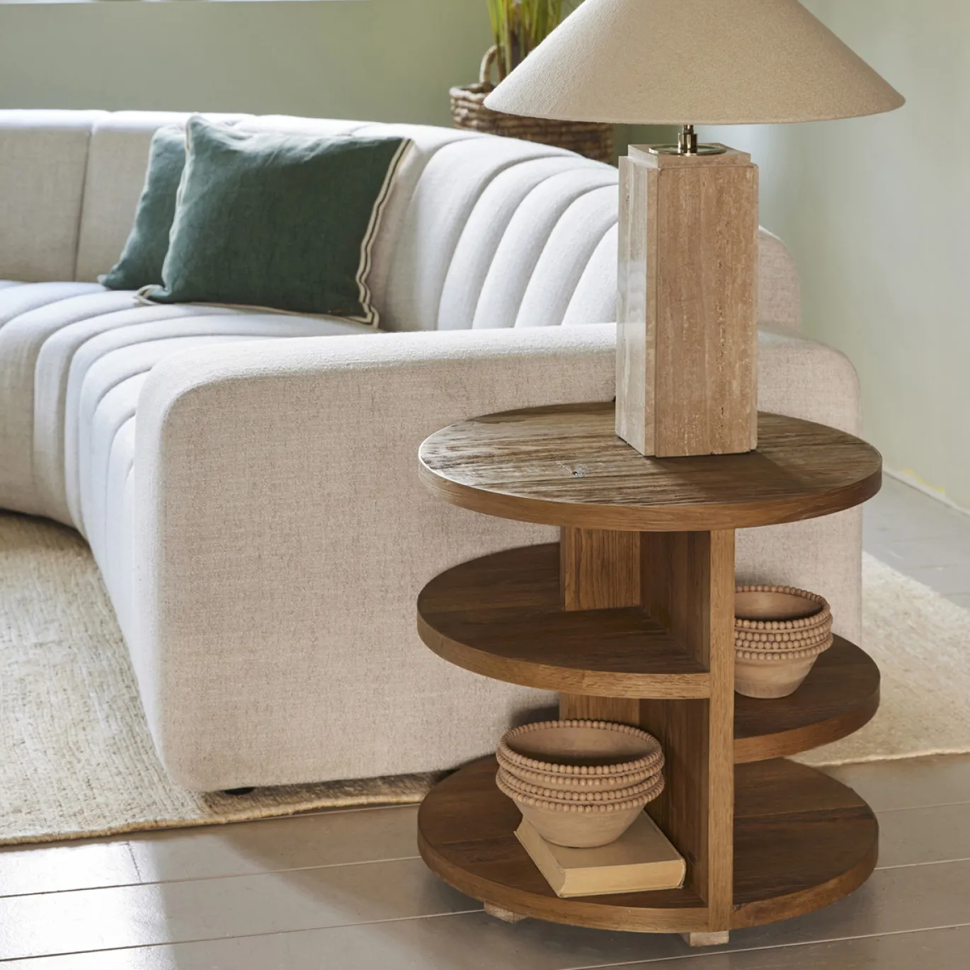 Rivièra Maison Bijzettafel Del Rey Eikenhout Ø60cm