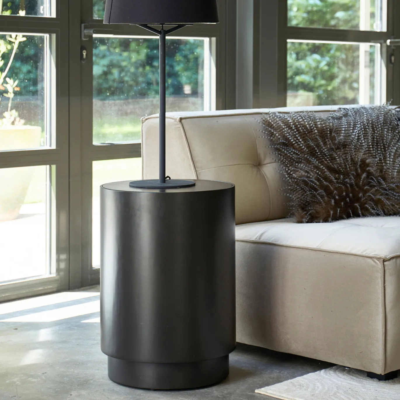 Rivièra Maison Bijzettafel Hollywood Hills Zwart Ø40cm