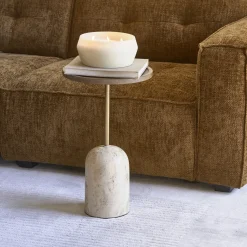 Rivièra Maison Bijzettafel Malibu Bruin Ø35cm