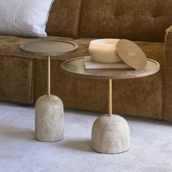 Rivièra Maison Bijzettafel Malibu Bruin Ø35cm