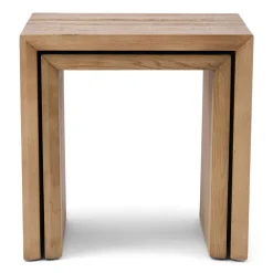 Rivièra Maison Bijzettafel Sant Mateau Eikenhout Set van 2