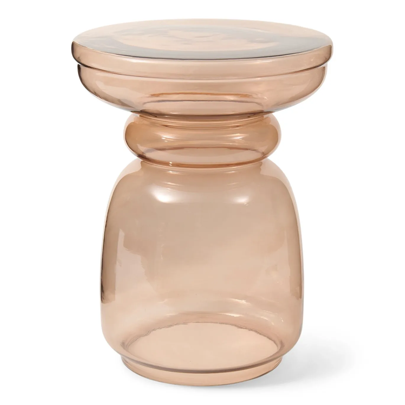 Rivièra Maison Bijzettafel Venice Glas Taupe