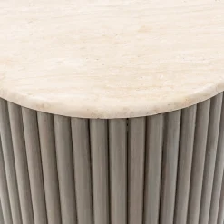 Rivièra Maison Bijzettafel Villanova Travertin Ø42cm