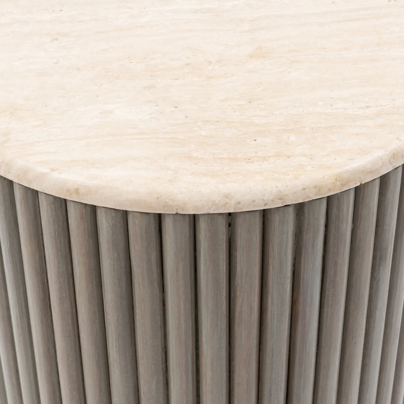 Rivièra Maison Bijzettafel Villanova Travertin Ø42cm
