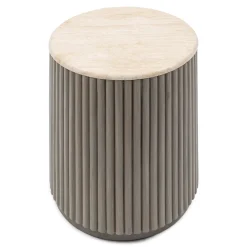 Rivièra Maison Bijzettafel Villanova Travertin Ø42cm