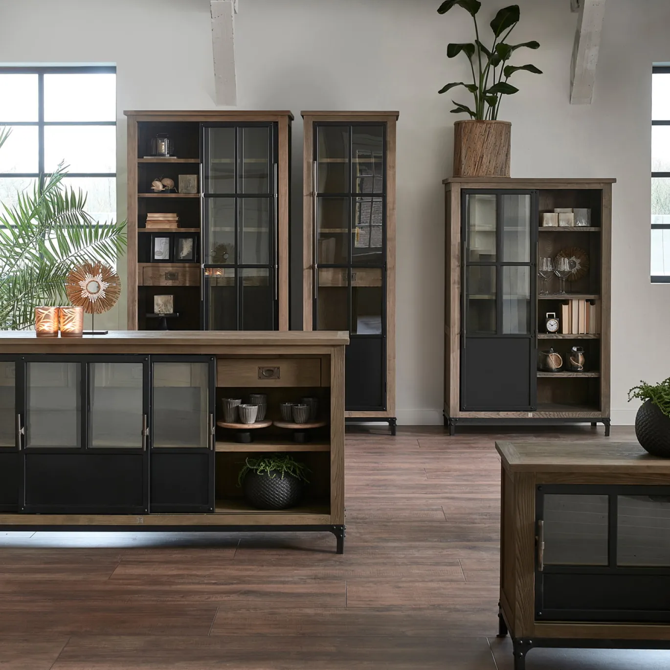 Rivièra Maison Buffetkast The Hoxton Bruin/Zwart Large