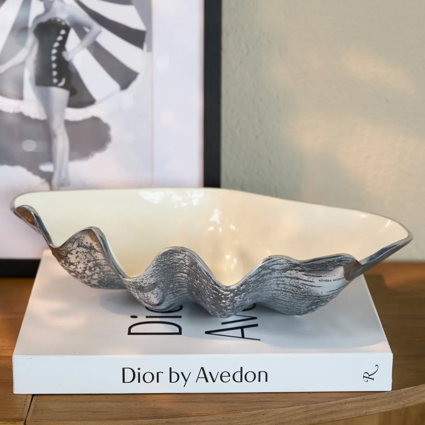 Rivièra Maison Decoratieschaal Zeeschelp Zilver/Beige