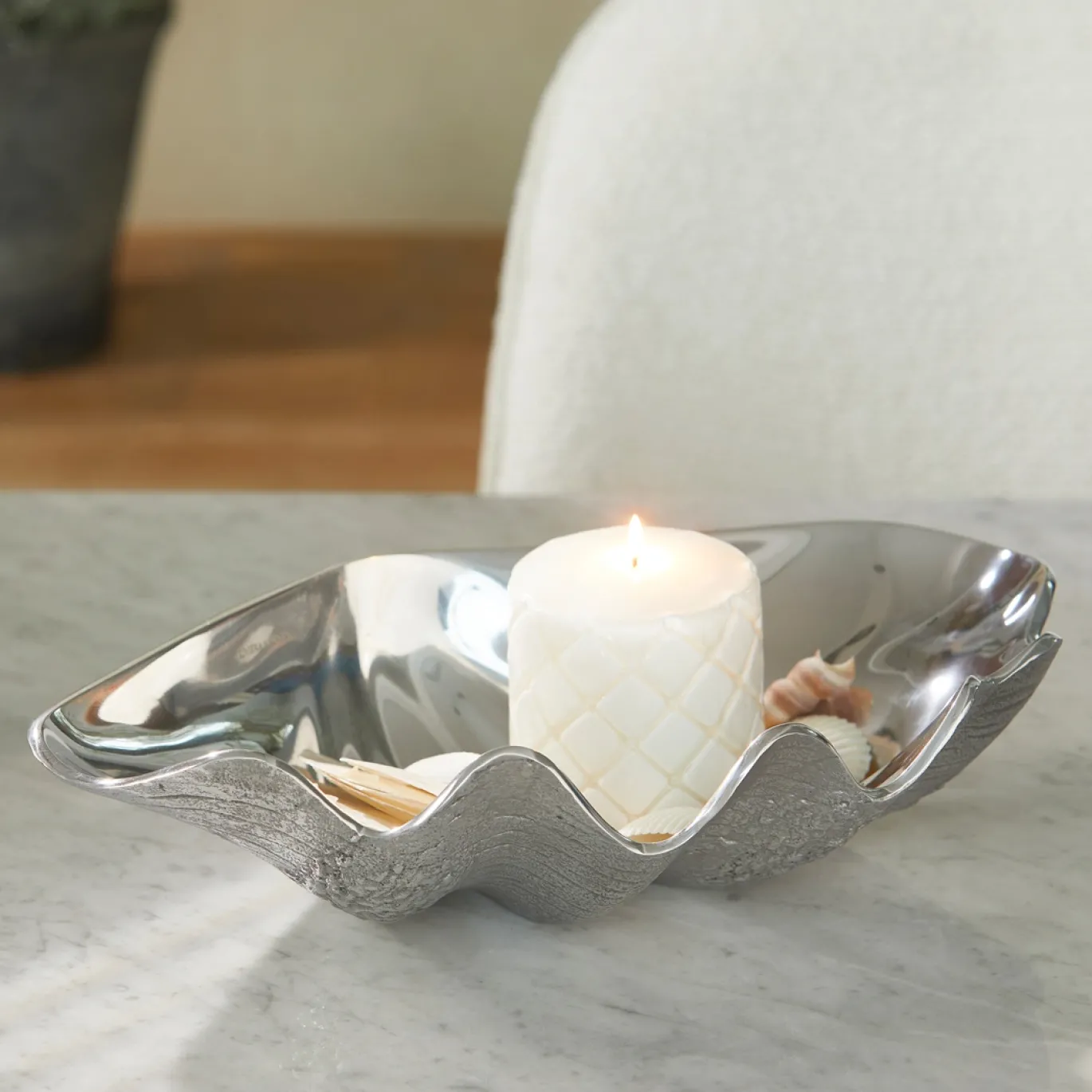 Rivièra Maison Decoratieschaal Zeeschelp Zilver