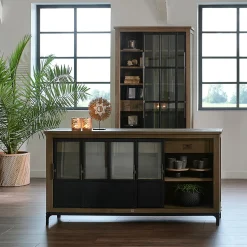 Rivièra Maison Dressoir The Hoxton Bruin/Zwart 175cm