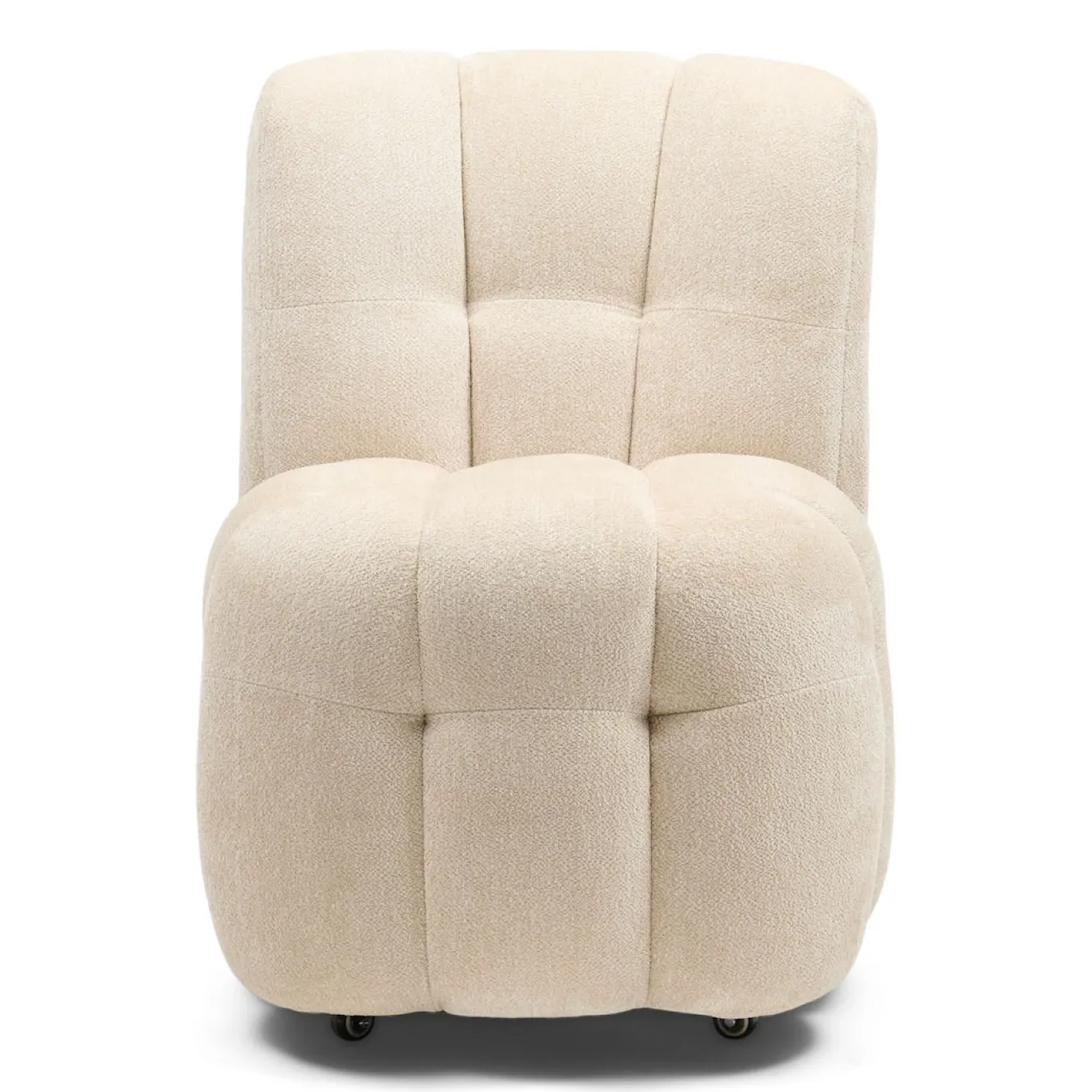 Rivièra Maison Eetkamerstoel Davos Met Wielen Soft Weave Off White
