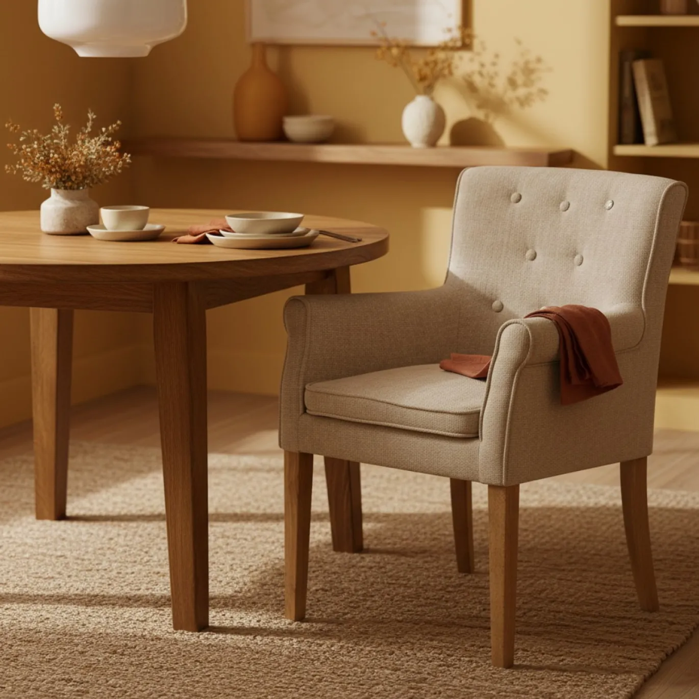 Rivièra Maison Eetkamerstoel La Scala DAC Naturel Linen