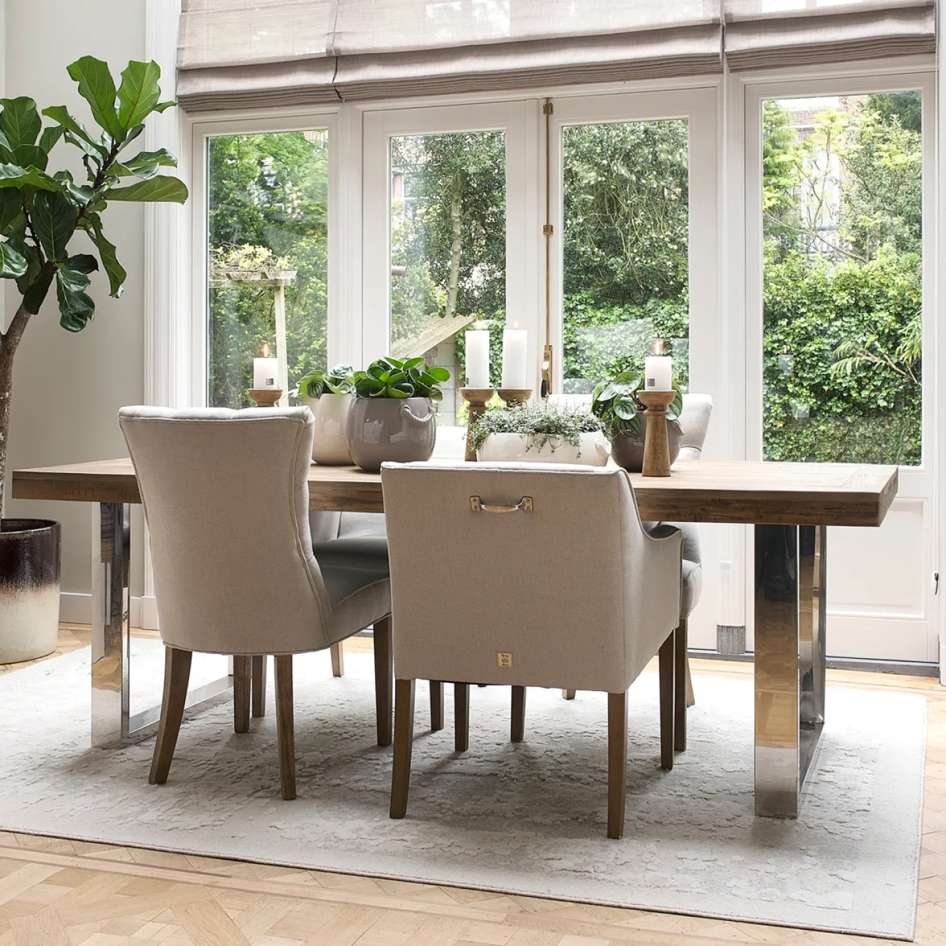 Rivièra Maison Eetkamerstoel Savile Row Naturel