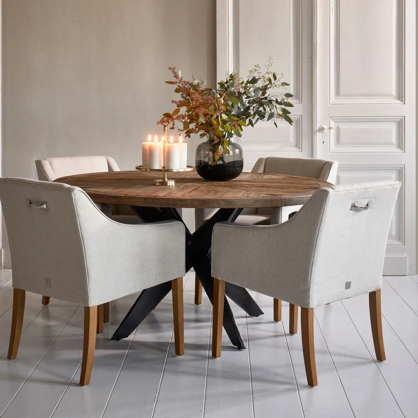 Rivièra Maison Eetkamerstoel Savile Row Naturel