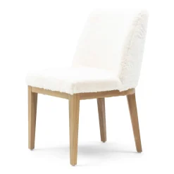 Rivièra Maison Eetkamerstoel Whistler Imitatiebont Wit
