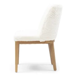 Rivièra Maison Eetkamerstoel Whistler Imitatiebont Wit