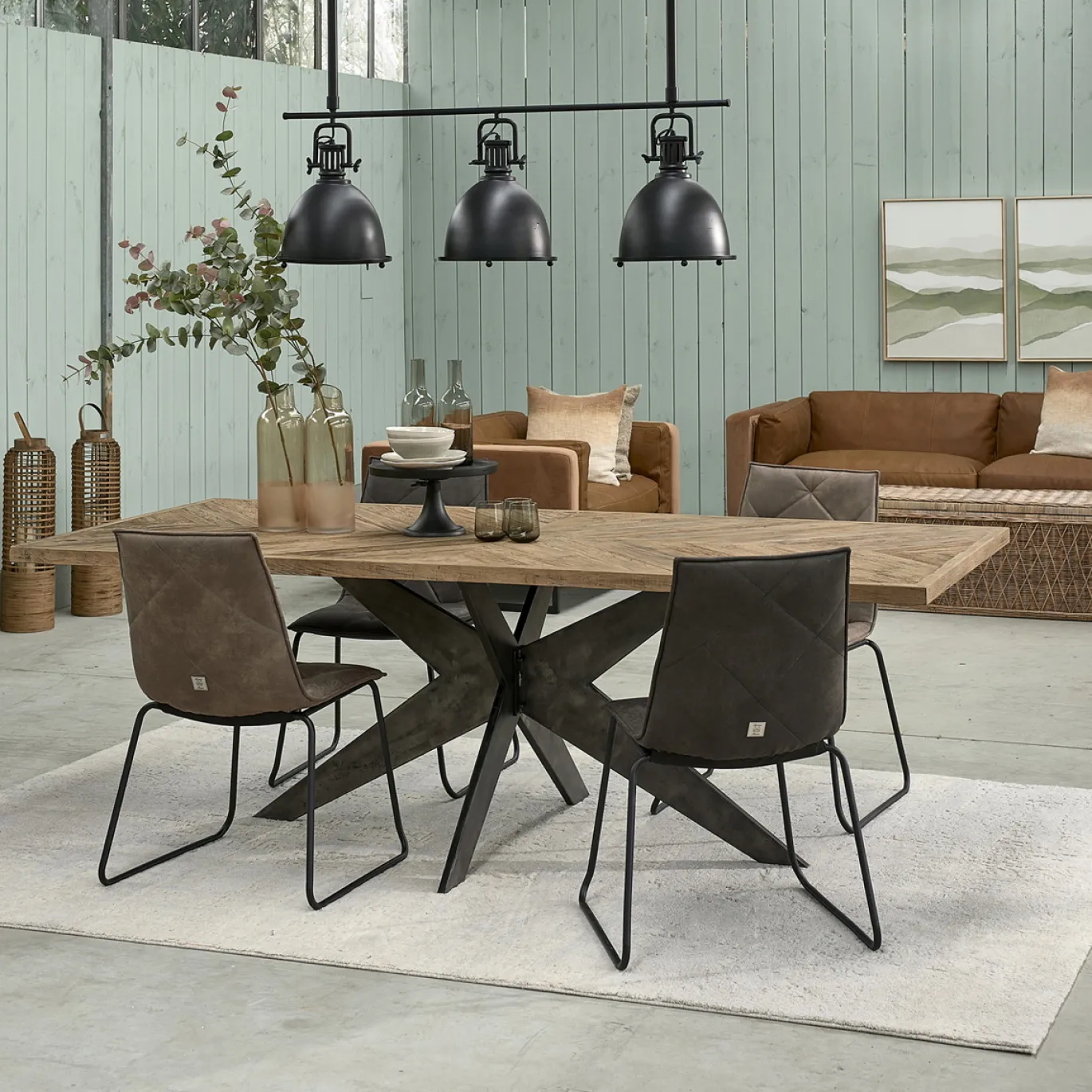 Rivièra Maison Eettafel Falcon Crest Eikenhout 230cm