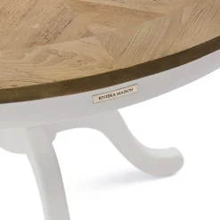 Rivièra Maison Eettafel Le Marais Ø120cm Naturel/Wit